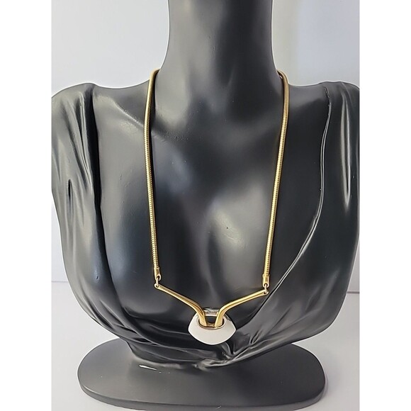 Vintage Amway Necklace Rope Chain Gold Tone Silver Tone Pendant Jewelry Costume - Picture 6 of 14